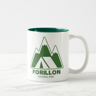 Forillon National Park Mountains Camping Two-Tone Coffee Mug