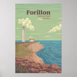 Forillon National Park Quebec Canada Travel Poster