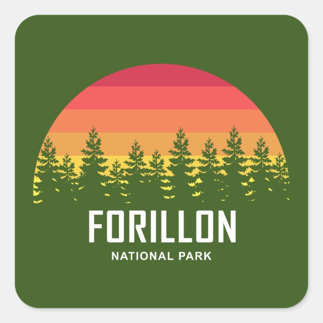 Forillon National Park Square Sticker (Front)