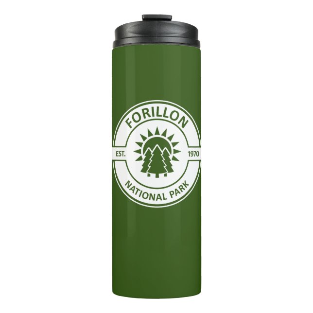 Forillon National Park Sun Trees Thermal Tumbler (Front)