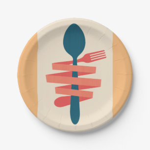 Fork And Spoon Paper Plate