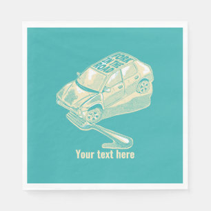 Fork in the road car accident napkin