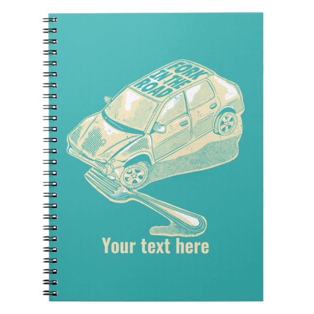Fork in the road car accident notebook (Front)
