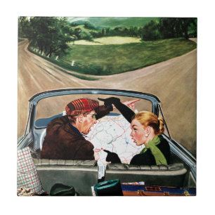 Fork in the Road Ceramic Tile