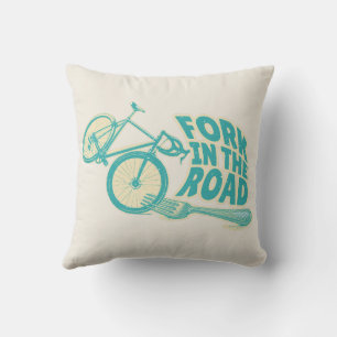 Fork in the road Funny bicycle Cushion