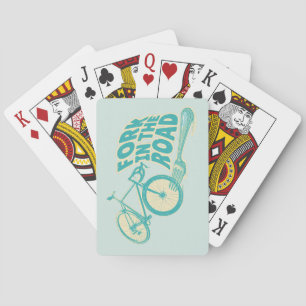 Fork in the road Funny bicycle Playing Cards