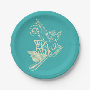 Fork in the road motorcycle crash paper plate