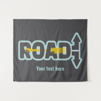 Fork in the road typographic text art