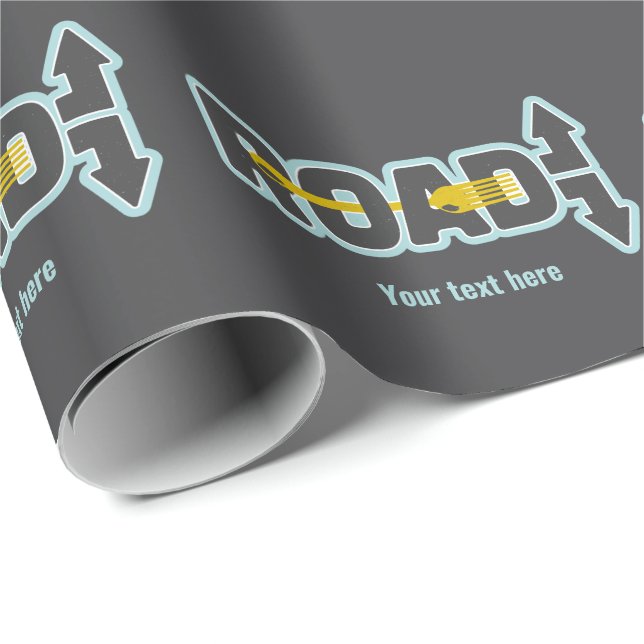 Fork in the road typographic text art wrapping paper (Roll Corner)