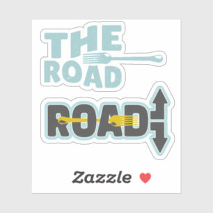 Fork in the road typography