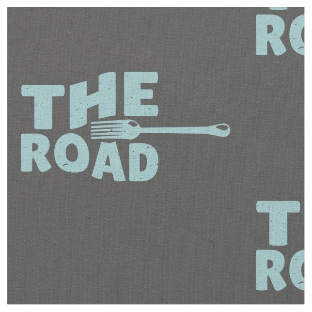 Fork in the road typography fabric (Close Up)