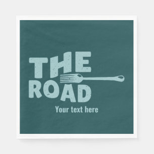 Fork in the road typography napkin