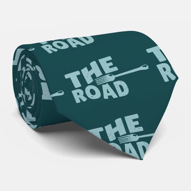 Fork in the road typography tie (Rolled)