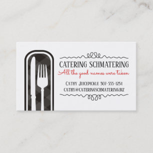 Fork knife culinary chef catering business card
