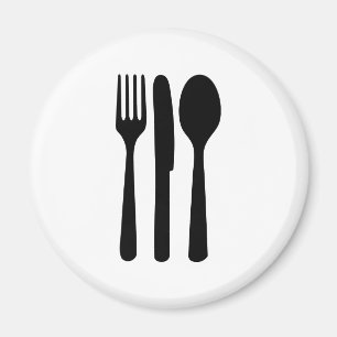 fork knife spoon icon magnet