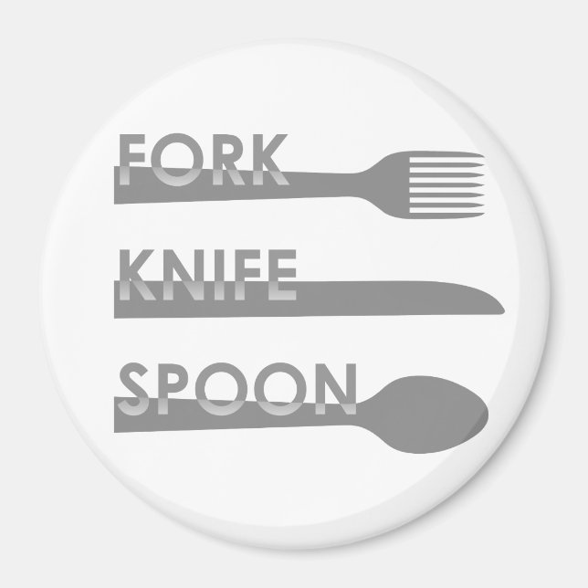 Fork Knife Spoon Magnet (Front)