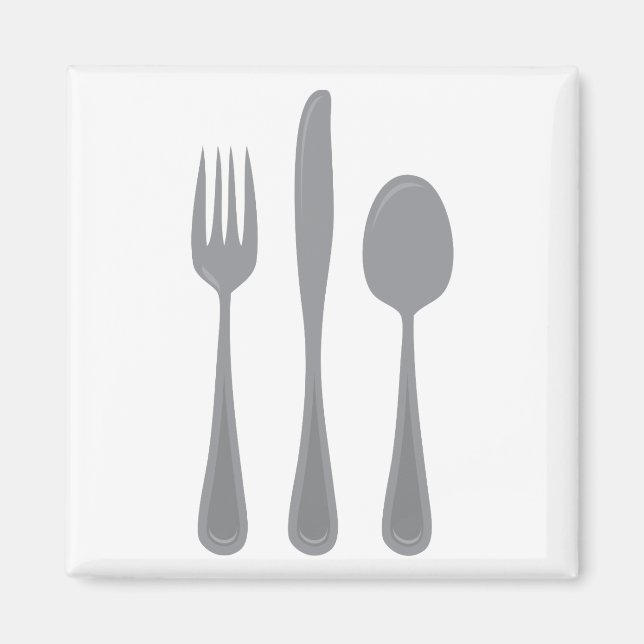 Fork Knife Spoon Magnet (Front)