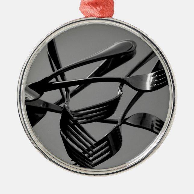 Fork Levitation Metal Ornament (Front)