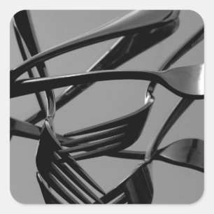Fork Levitation Square Sticker