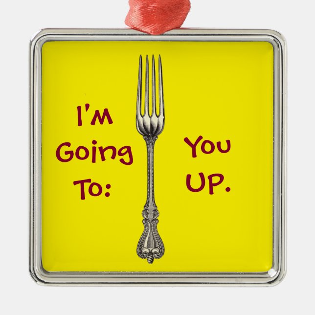 Fork Metal Tree Decoration (Front)