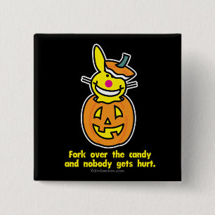 Fork Over The Candy 15 Cm Square Badge