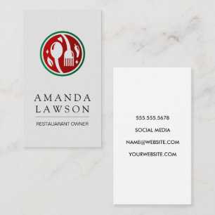 Fork Spoon Logo Appointment Card