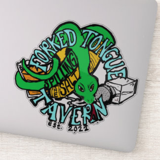 Forked Tongue Tavern Custom Cut Vinyl Sticker