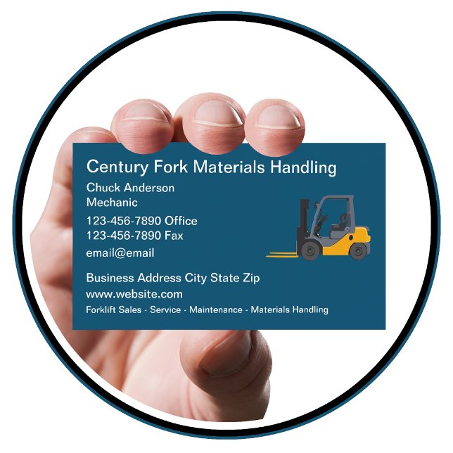 Forklift And Materials Handling Equipment Business Card (Creator Uploaded)