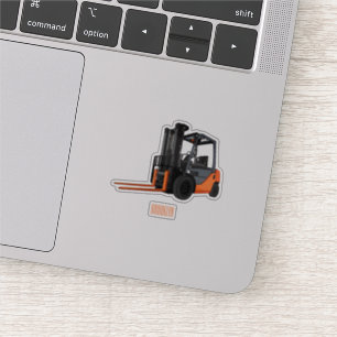 Forklift cartoon illustration