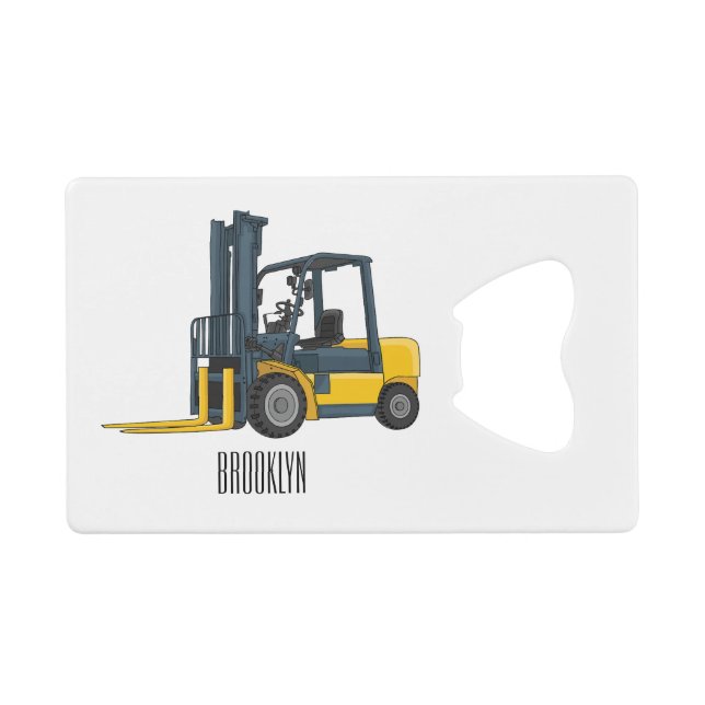 Forklift cartoon illustration (Front (Horizontal))