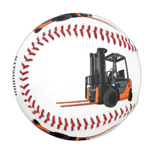 Forklift cartoon illustration baseball
