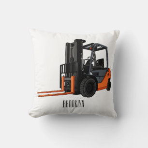 Forklift cartoon illustration cushion