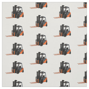 Forklift cartoon illustration fabric