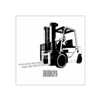 Forklift cartoon illustration