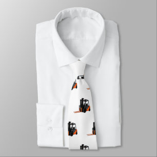 Forklift cartoon illustration tie