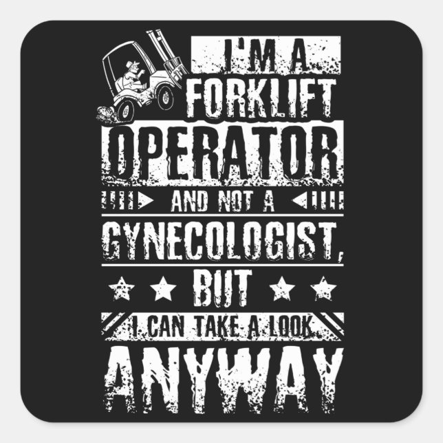 Forklift Driver Gynaecologist Square Sticker (Front)