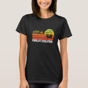 Forklift Evolution Funny Forklift Operator Fork Re T-Shirt