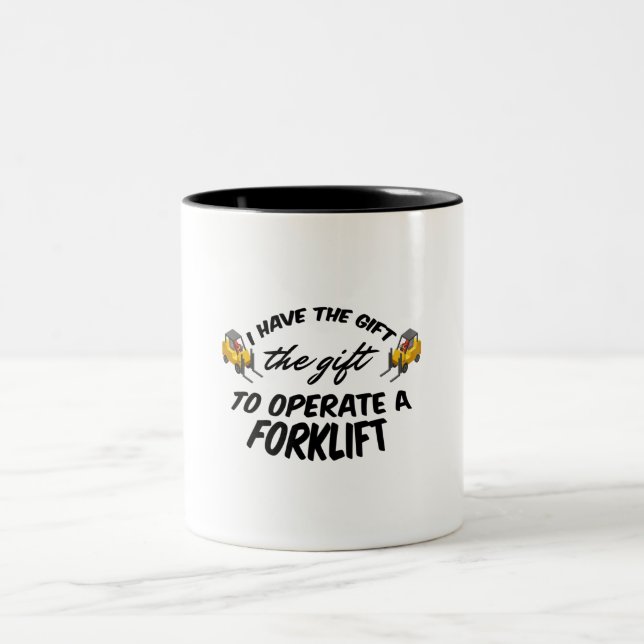 Forklift Gift Two-Tone Coffee Mug (Center)