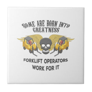 Forklift Greatness Ceramic Tile