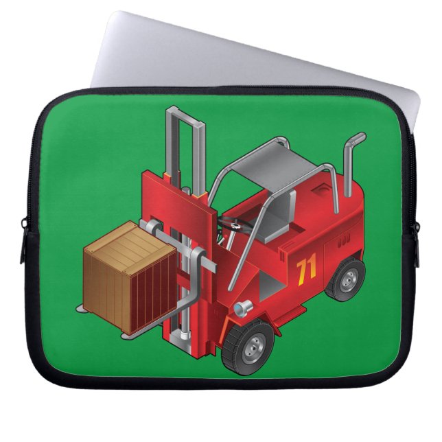 Forklift, Kids Pallet Truck Design Laptop Sleeve (Front)