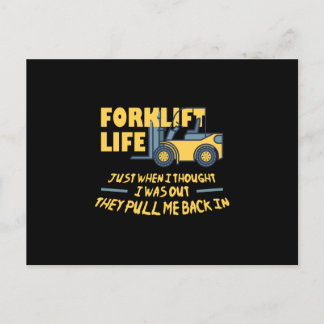 Forklift Life Holiday Postcard
