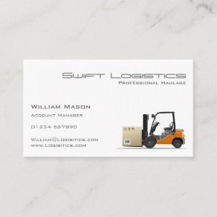 Forklift, Logisitcs - Professional Business Card