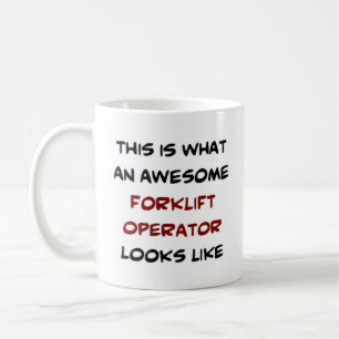 forklift operator, awesome coffee mug