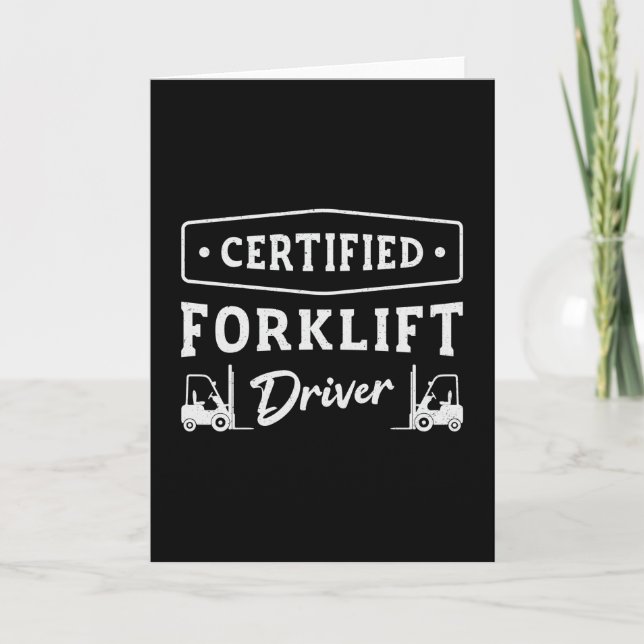 Forklift Operator Certified Forklift Driver Truck Card (Front)