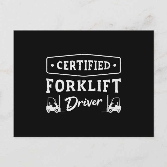 Forklift Operator Certified Forklift Driver Truck Postcard (Front)