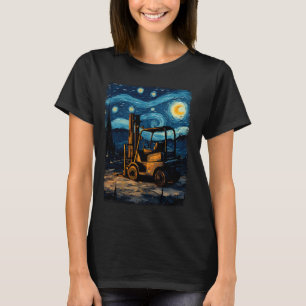 Forklift Operator Forklift Driver Starry Night Pai T-Shirt