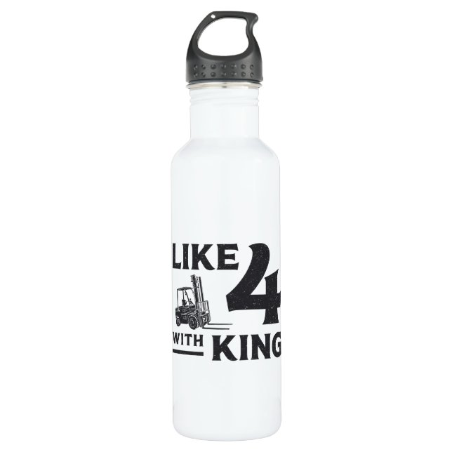 Forklift Operator Like 4 With King Driver Gift 710 Ml Water Bottle (Front)