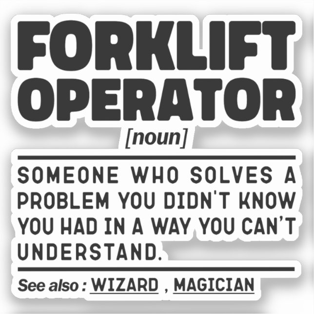 Forklift Operator Maintenance Repairman Quote Cool (Front)