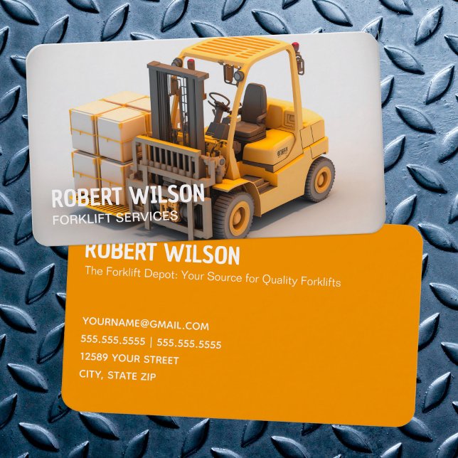 Forklift Services Business Card (Forklift Services Business Cards)