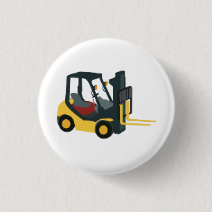 Forklift Truck 3 Cm Round Badge